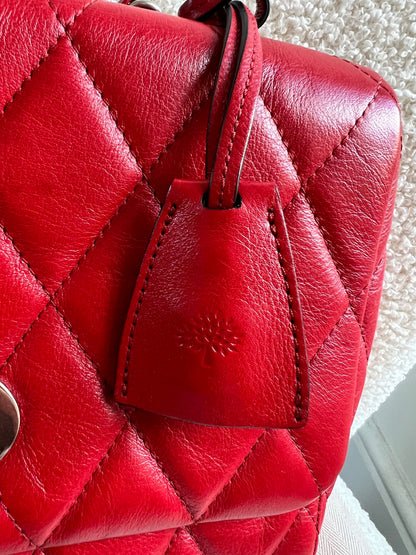 Mulberry Scarlet Red Quilted Medium Lily with Gold Hardware (RRP £1095)