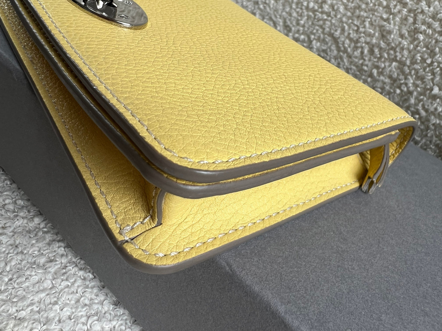 Mulberry Camomile Yellow Bayswater Clutch (RRP £495)