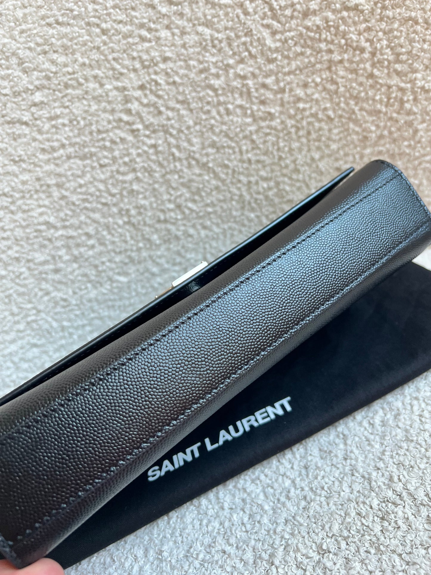 Yves Saint Laurent (YSL) Black Medium Kate with Silver Hardware (RRP £1730)