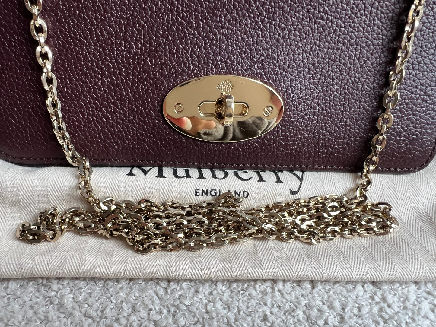 Mulberry Oxblood Bayswater Clutch (RRP £495)
