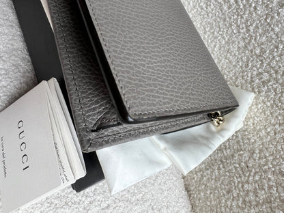 Gucci Dollar Grey Interlocking Chain Wallet