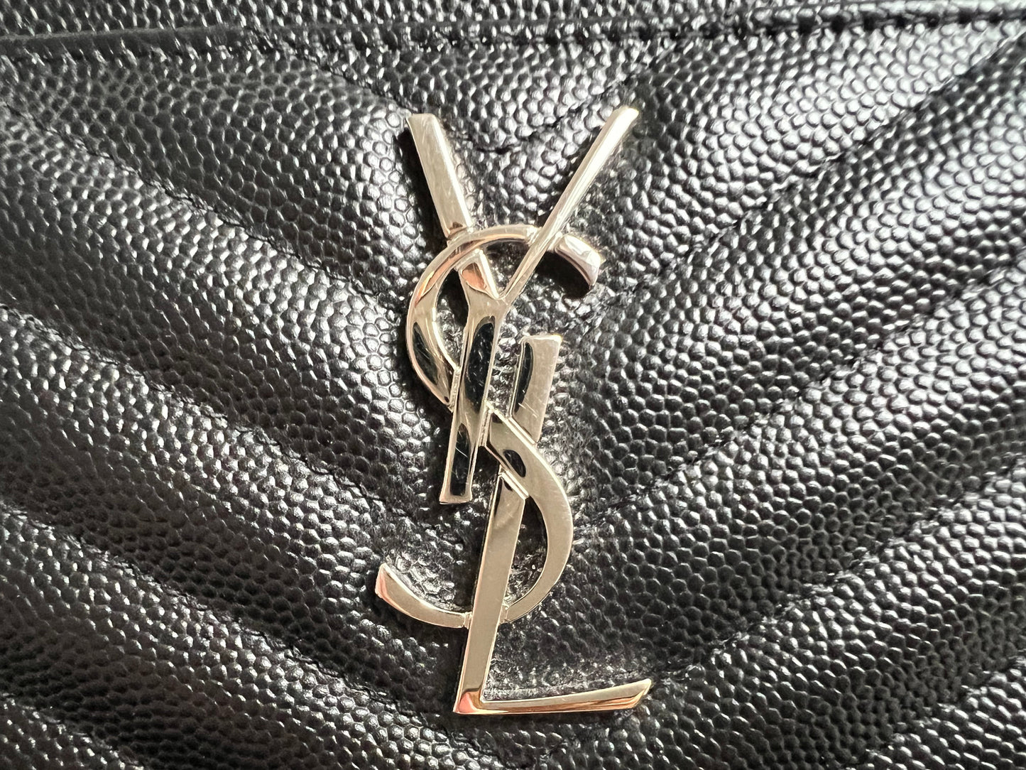 Yves Saint Laurent (YSL) Black Cassandra Zip Pouch (RRP £365)
