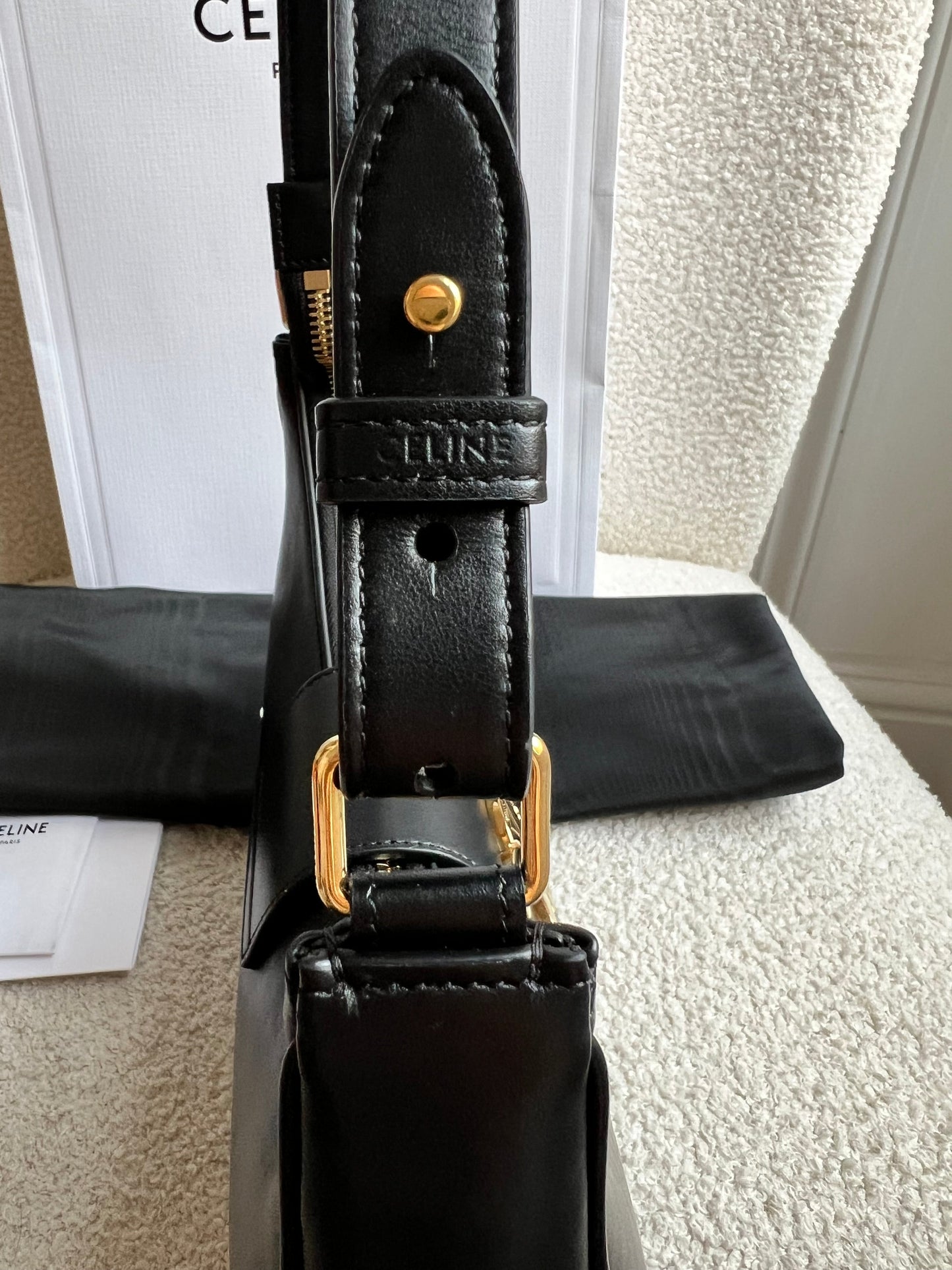 Celine Medium Ava Triomphe in Black (RRP £1850)