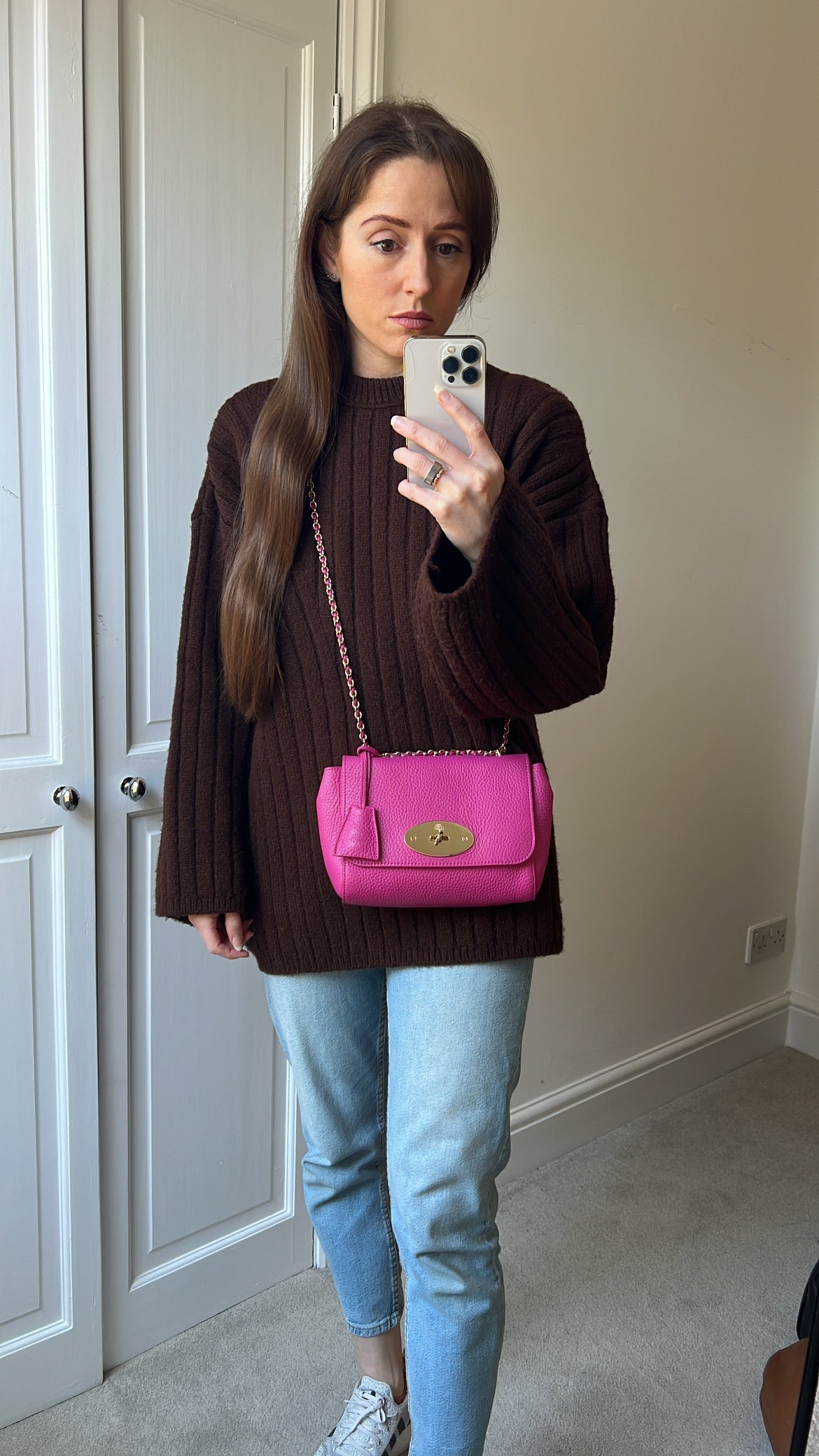 Mulberry Regular Lily in Mulberry Pink Heavy Grain (RRP £995)