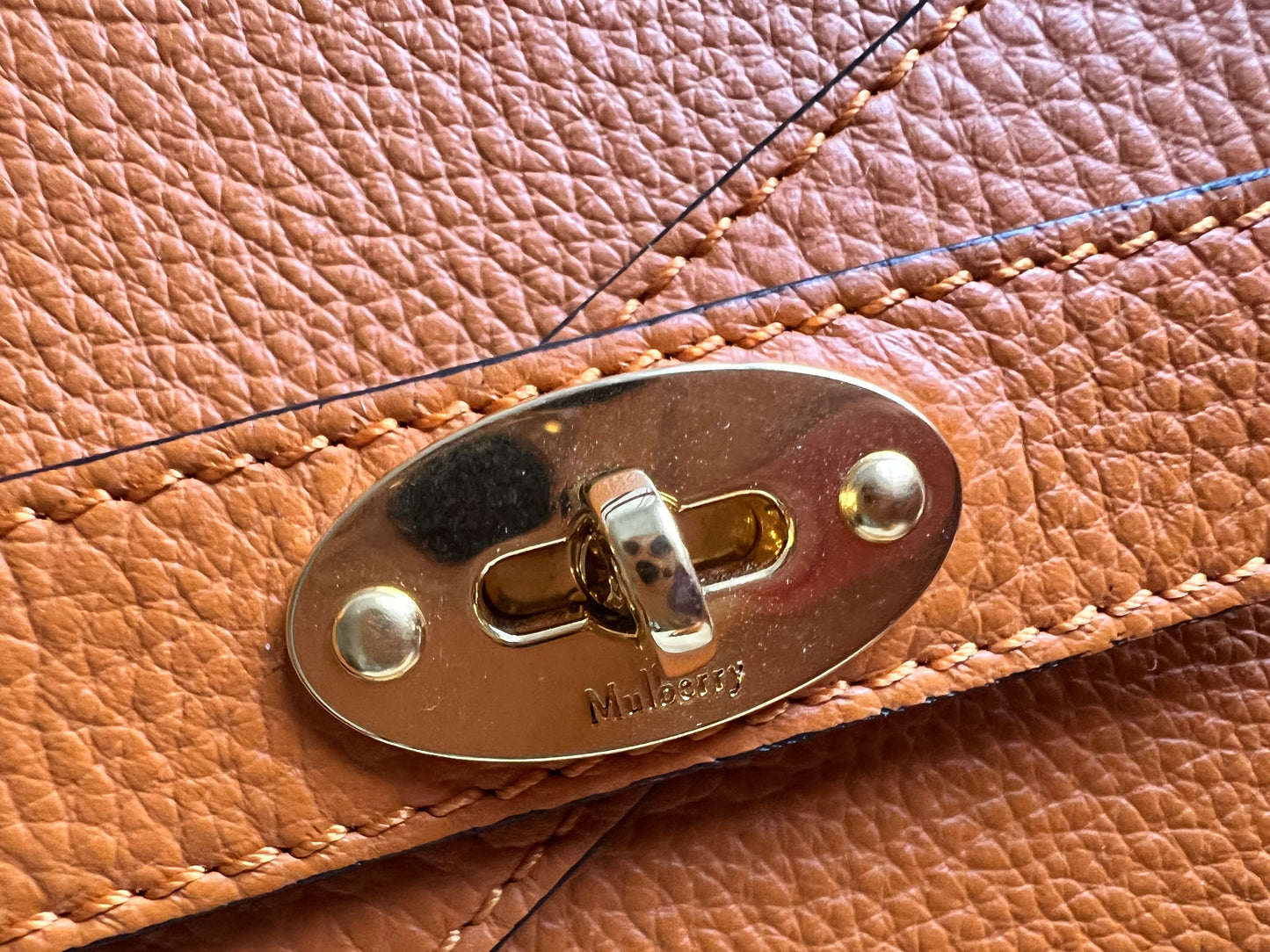 Mulberry Orange Small Zipped Bayswater (RRP £1,195)