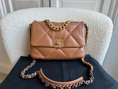 Chanel Small 19 in Caramel Lambskin (RRP £5,590)