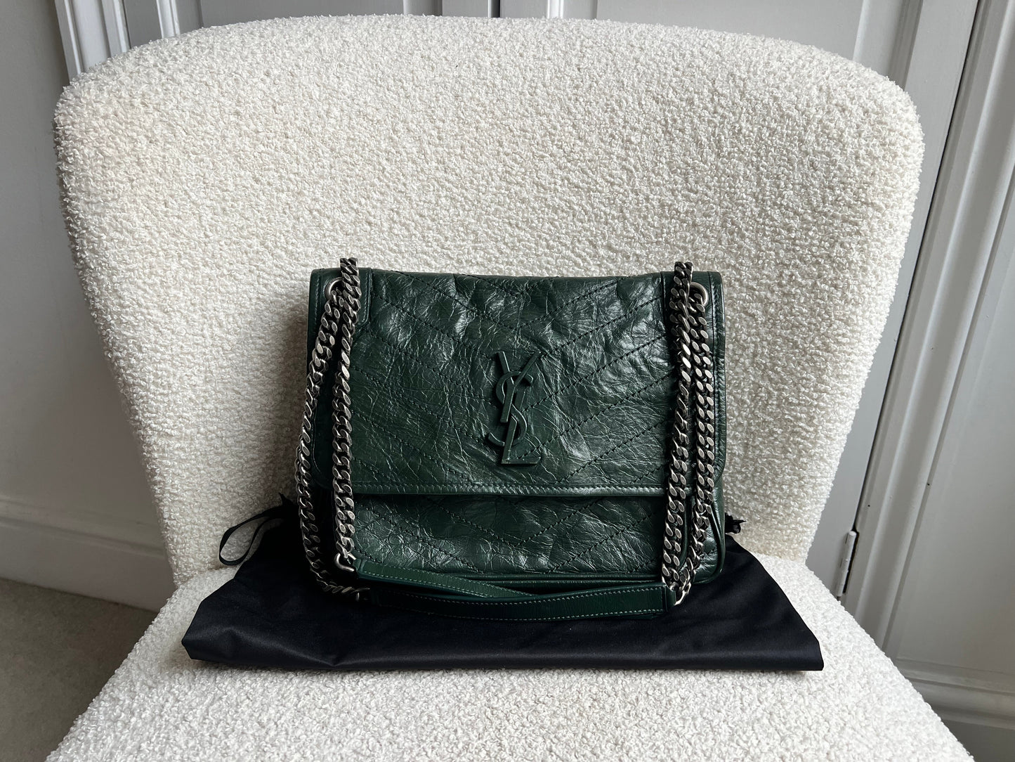 Yves Saint Laurent (YSL) Green Medium Niki Chain Bag (RRP £2430)