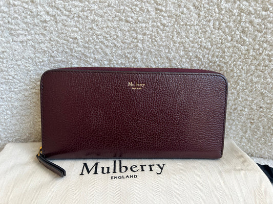 Mulberry Oxblood Continental Wallet (RRP £345)