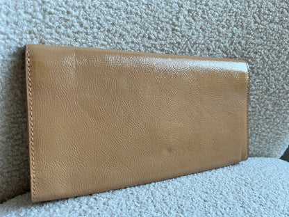 Yves Saint Laurent (YSL) Beige Patent Belle de Jour Clutch