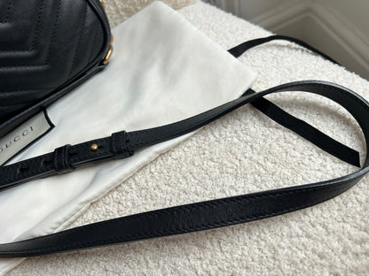 Gucci GG Black Marmont Small Shoulder Bag (RRP £1440)