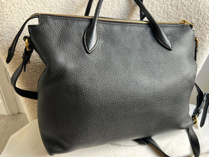 Prada Black Vitello Daino Shoulder Bag