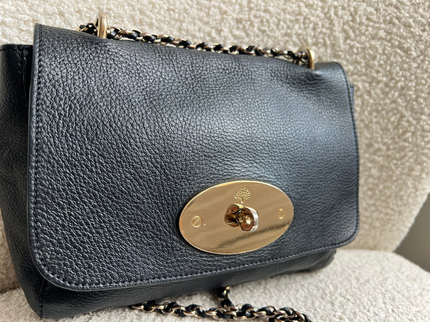 Mulberry Black Regular Lily with Gold Hardware