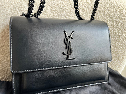 Yves Saint Laurent (YSL) Black on Black Medium Sunset (RRP £1,950)