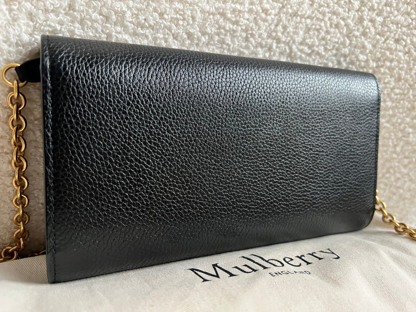 Mulberry Black Continental Chain Clutch Wallet (RRP £425)
