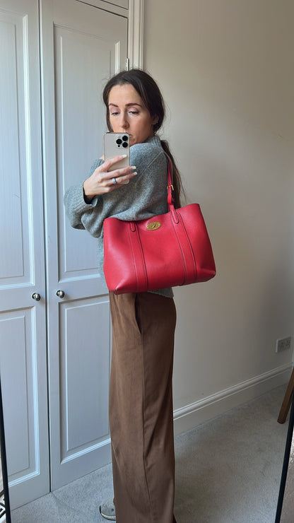 Mulberry Small Ruby Red Bayswater Tote (RRP £795)