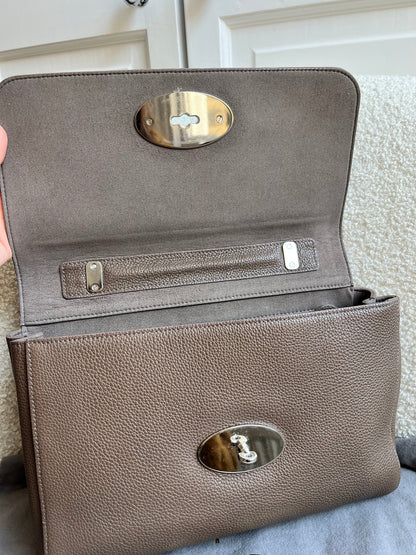 Mulberry Taupe Medium Lily with Silver Hardware (RRP £1095)