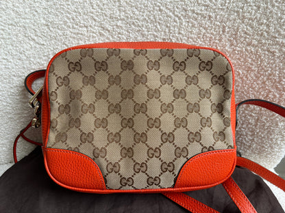 Gucci Bree GG Canvas Orange Small Messenger Bag