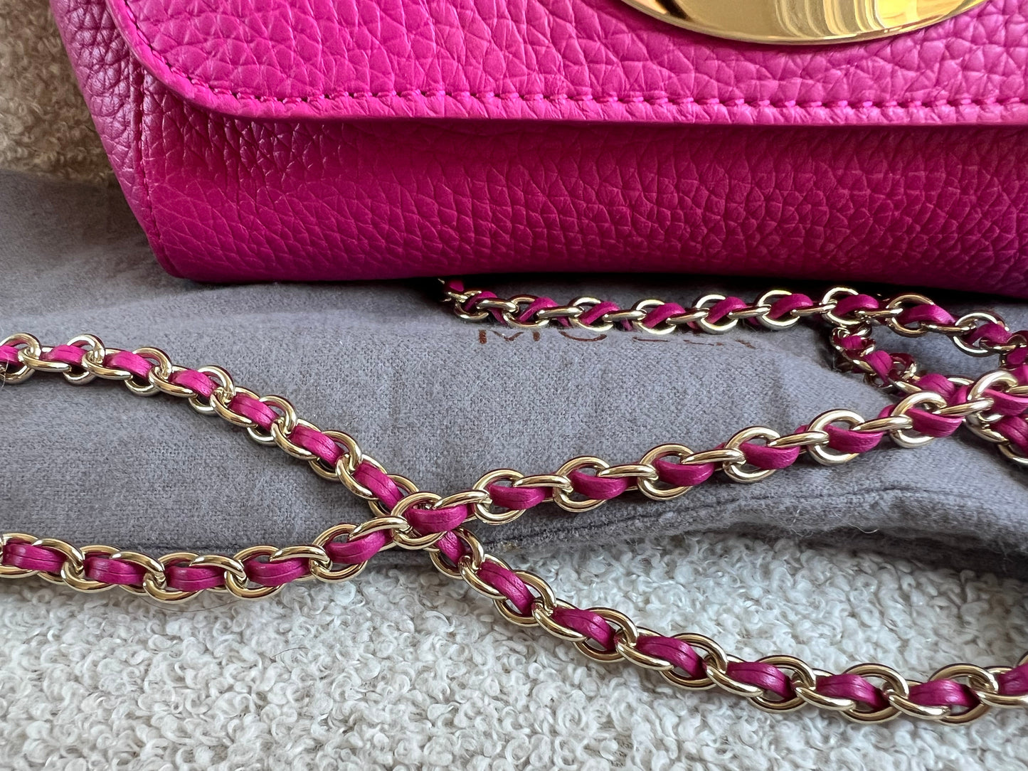 Mulberry Regular Lily in Mulberry Pink Heavy Grain (RRP £995)