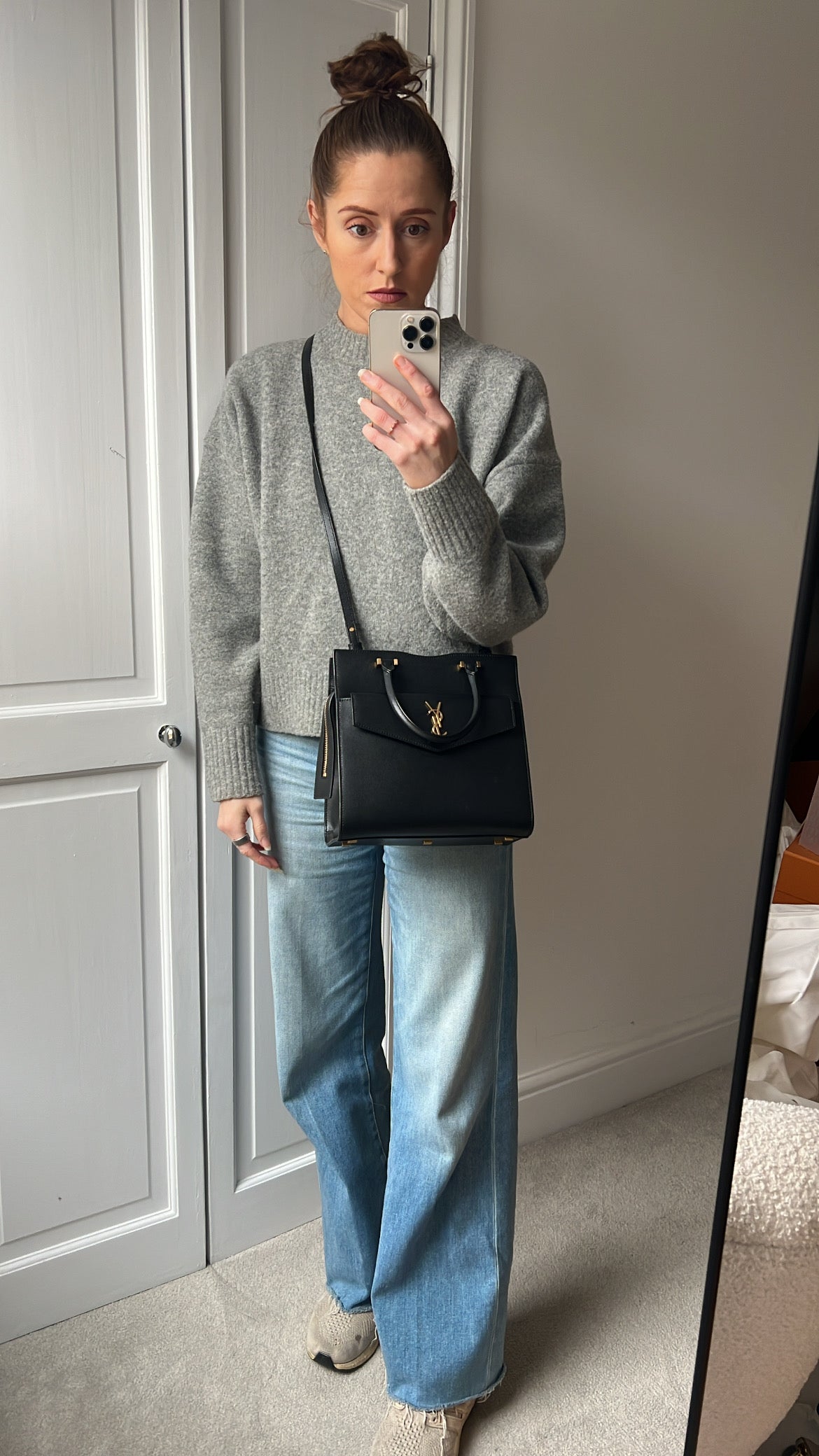 Yves Saint Laurent (YSL) Small Black Uptown Tote Shoulder Bag (RRP £1650)