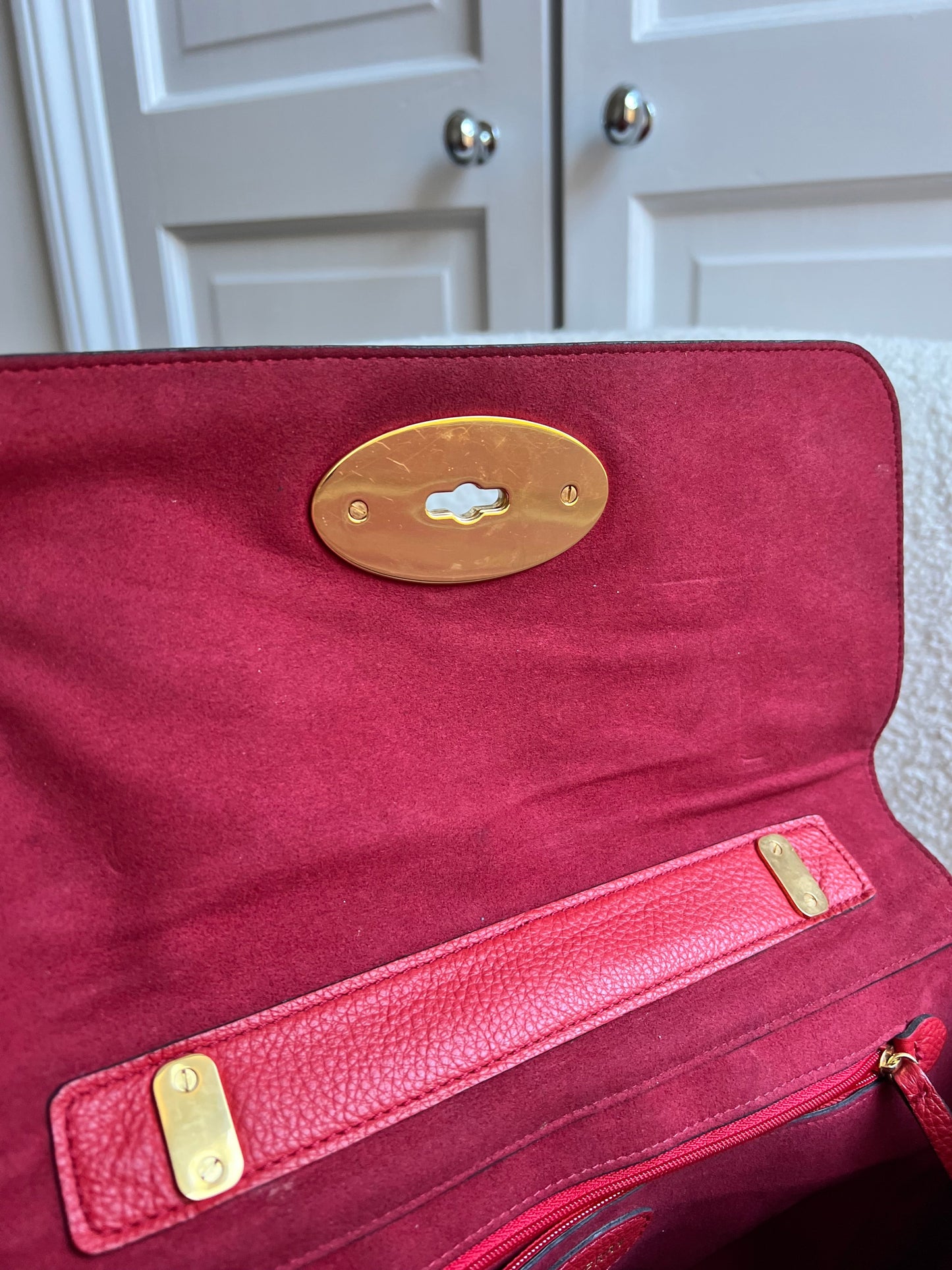 Mulberry Lipstick Red Medium Lily with Gold Hardware (RRP £1095)