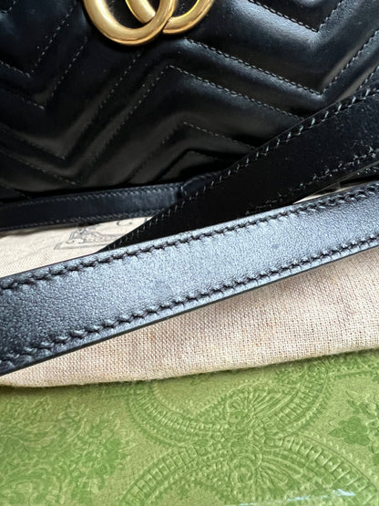 Gucci GG Black Marmont Small Shoulder Bag (RRP £1440)