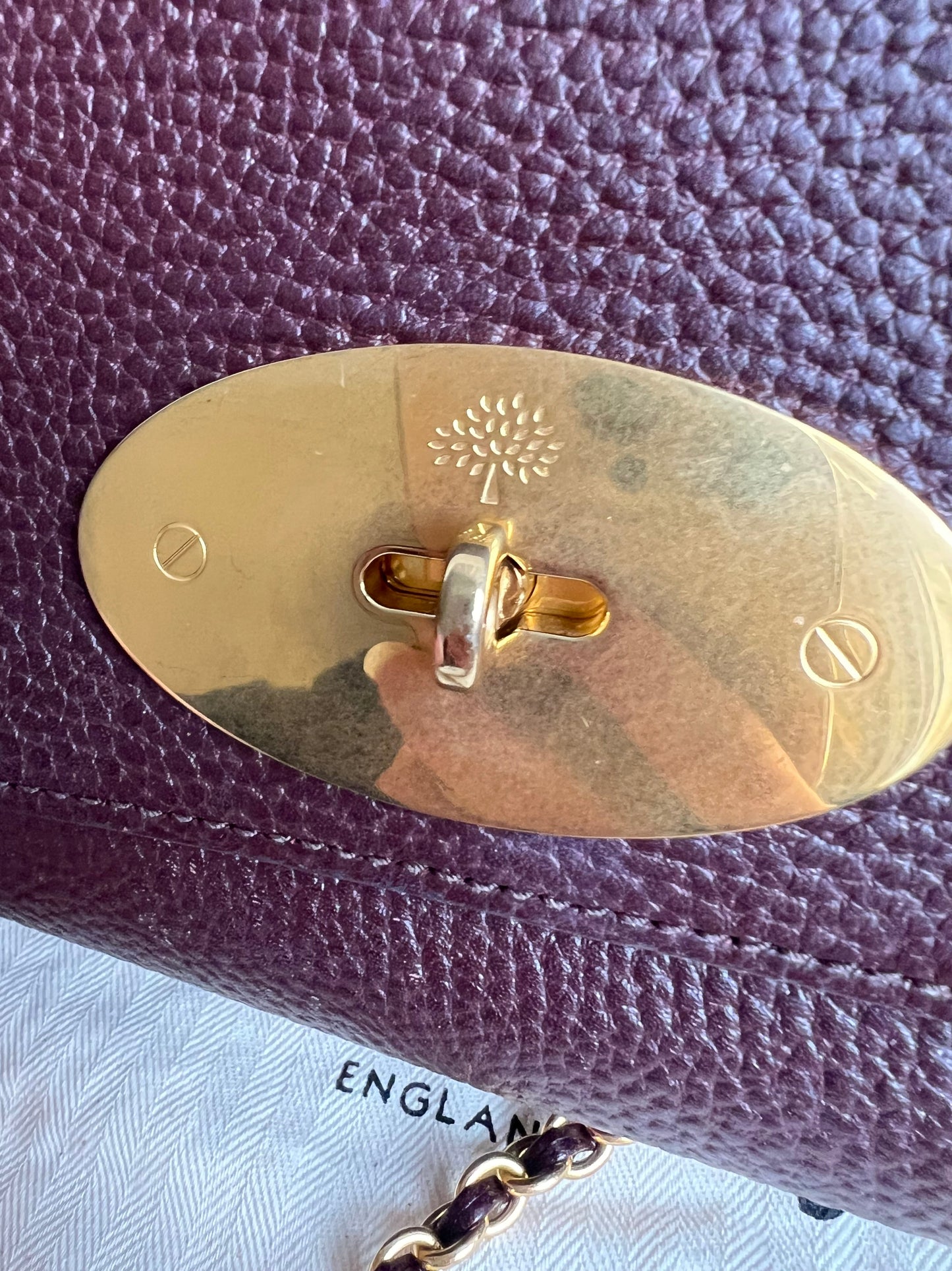 Mulberry Oxblood Regular Lily with Gold Hardware (RRP £995)