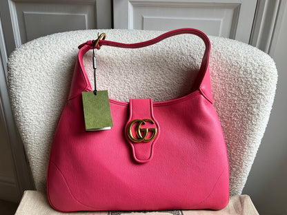 Gucci Pink Large Aphrodite Shoulder Bag (RRP £1760)