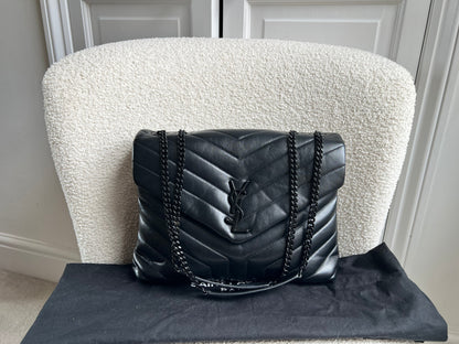 Yves Saint Laurent (YSL) Medium Black on Black LouLou (RRP £2,150)