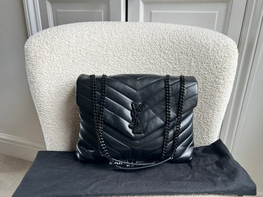 Yves Saint Laurent (YSL) Medium Black on Black LouLou (RRP £2,150)