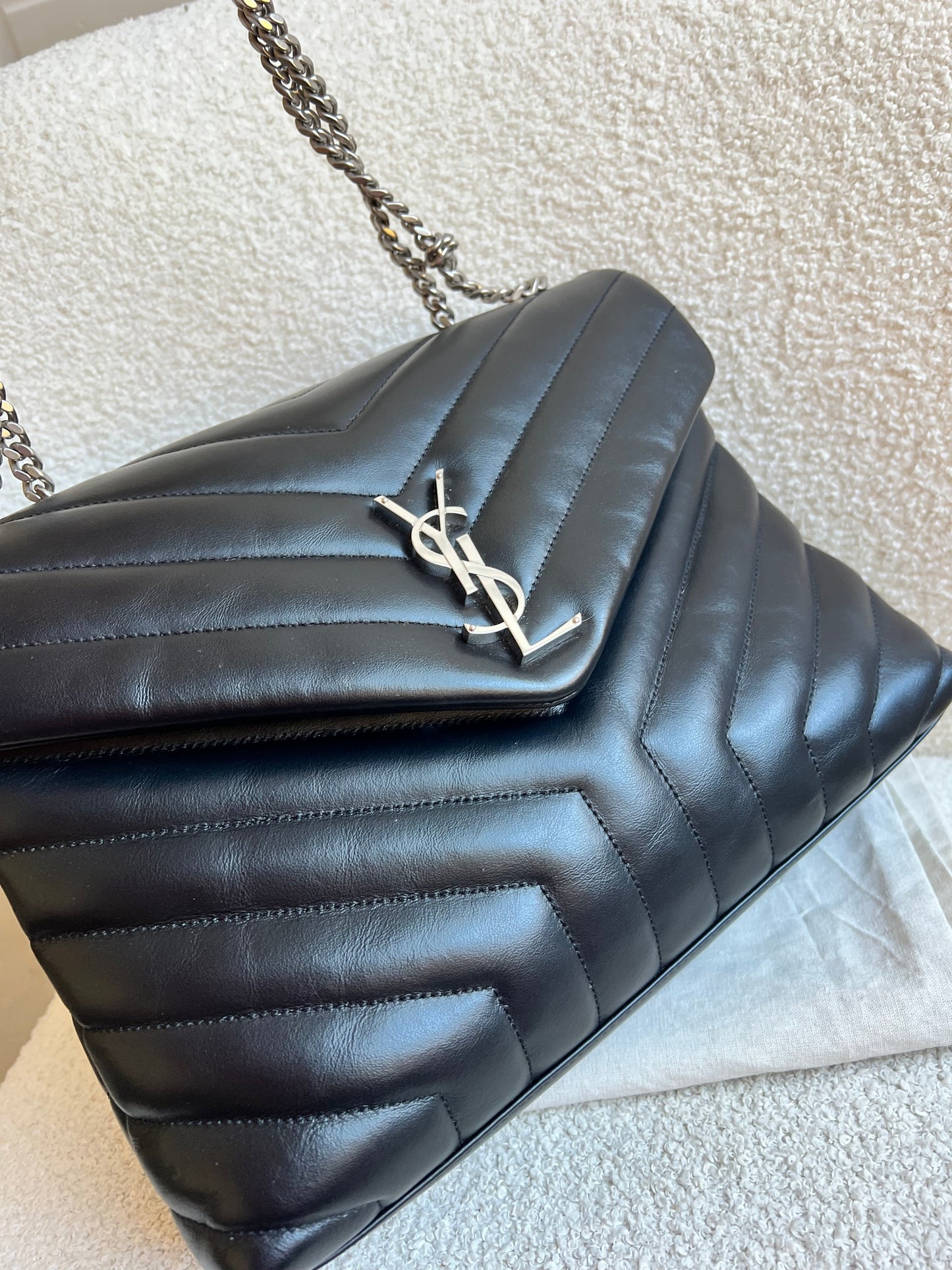 Yves Saint Laurent (YSL) Medium Black Lou Lou (RRP £2,100)