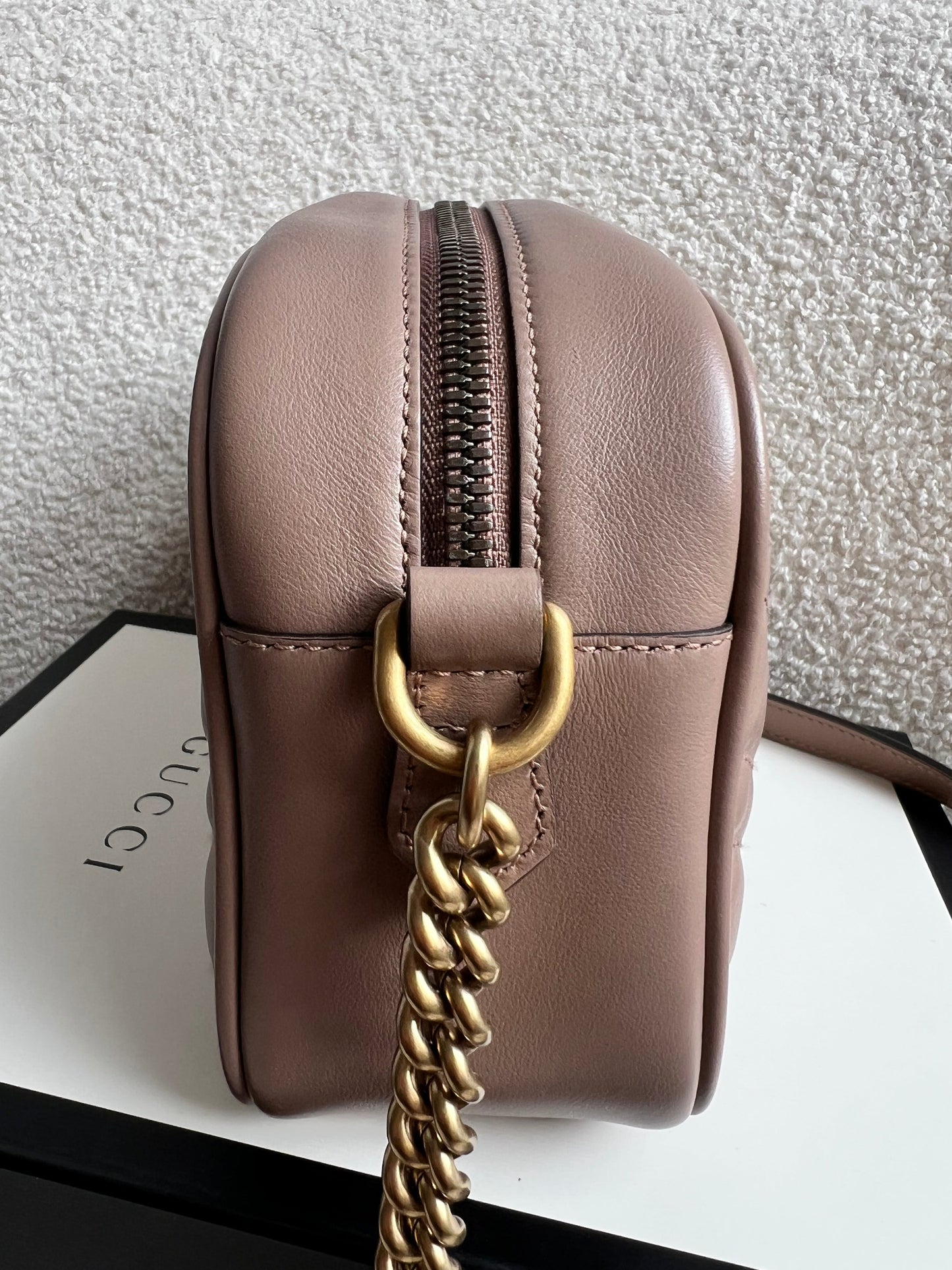 Gucci GG Marmont Dusty Pink Small Shoulder Bag (RRP £1440)