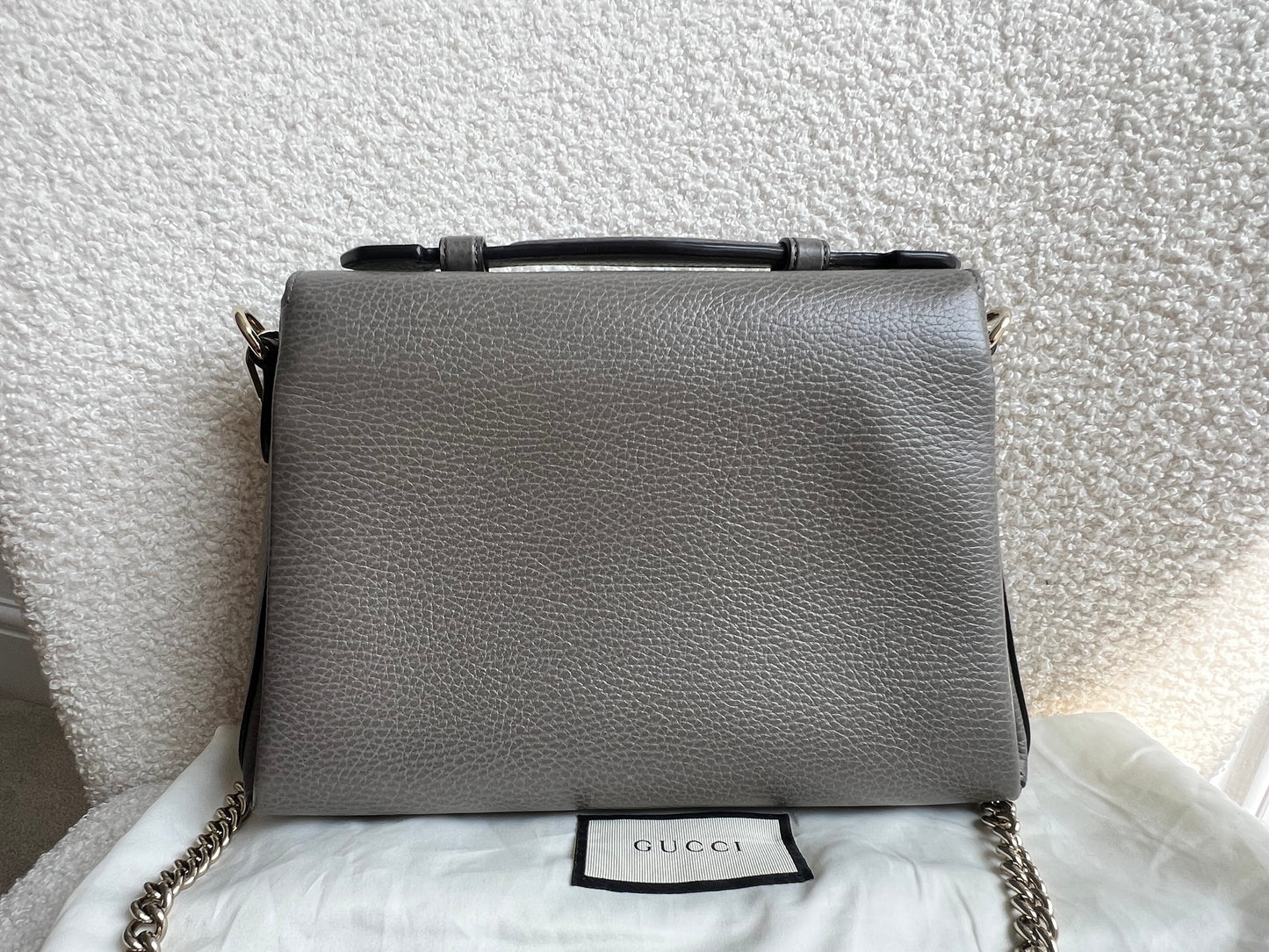 Gucci Interlocking GG Grey Medium Top Handle Bag (RRP £1,150)