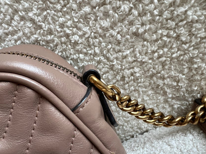 Gucci GG Dusty Pink Marmont Mini Shoulder Bag (RRP £1,360)