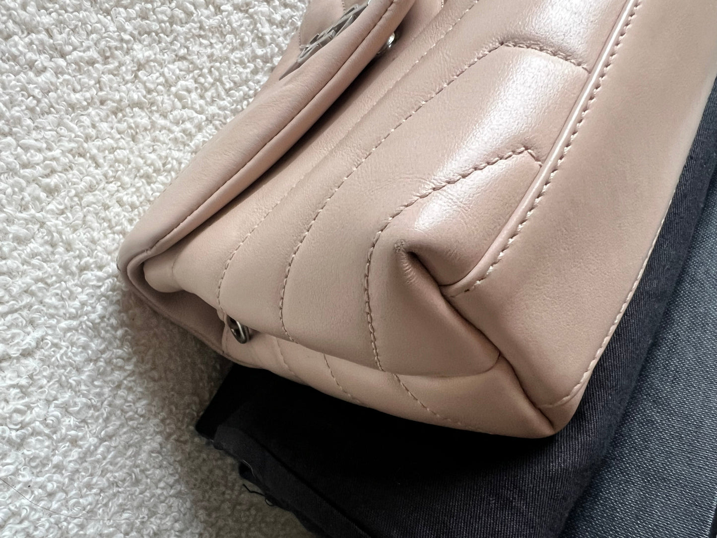 Yves Saint Laurent (YSL) Pale Pink Toy Lou Lou with Silver Hardware (RRP £1,380)