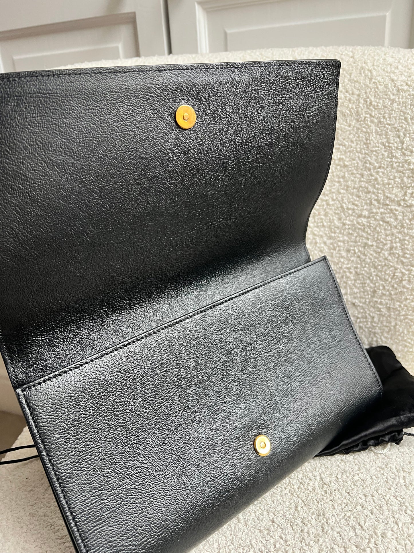 Yves Saint Laurent (YSL) Black Belle de Jour Clutch