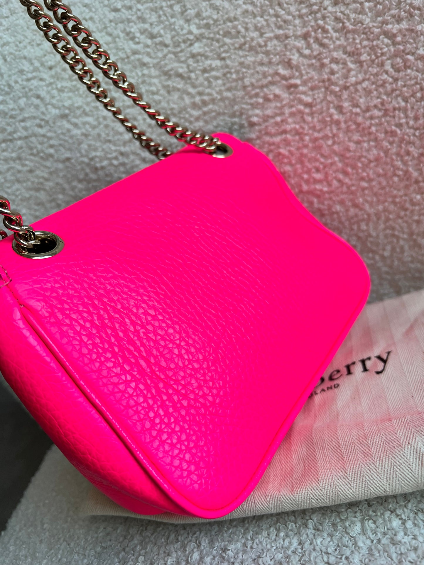 Mulberry Neon Pink Mini Darley Shoulder Bag (RRP £725)