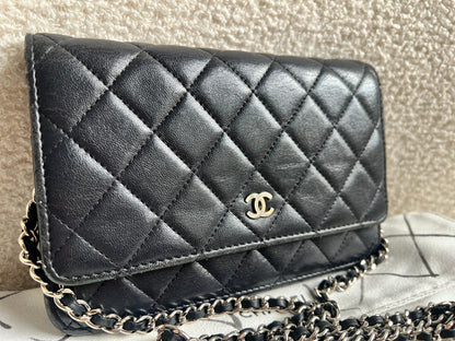 Chanel Wallet on Chain in Black Lambskin Silver Hardware (RRP £2,820)