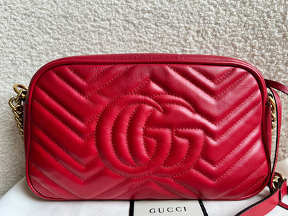 Gucci GG Red Marmont Small Shoulder Bag (RRP £1,440)