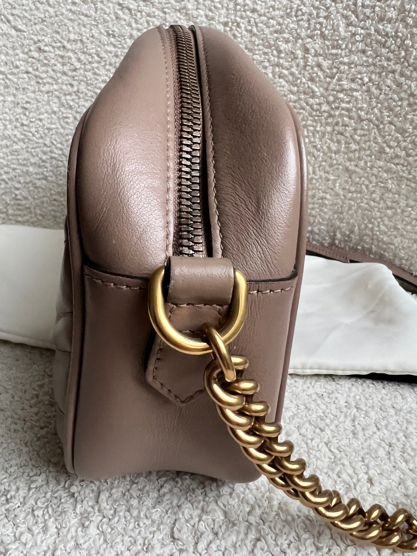 Gucci GG Marmont Dusty Pink Small Shoulder Bag (RRP £1440)