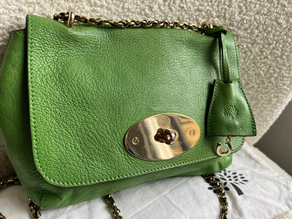 Mulberry Grass Green Regular Lily with Gold Hardware (RRP £895)
