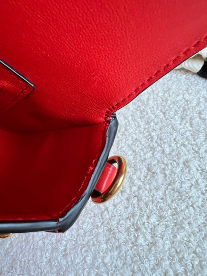 Mulberry Red Croc Small Darley Satchel  (RRP £599)