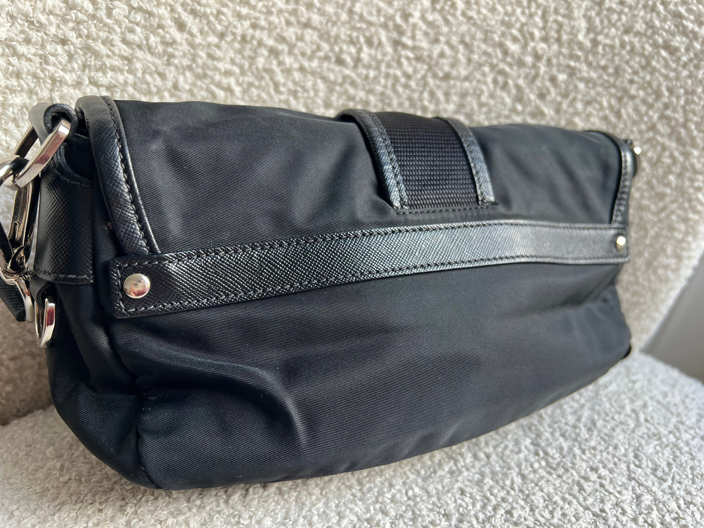 Prada Vintage Nylon Buckle Shoulder Bag