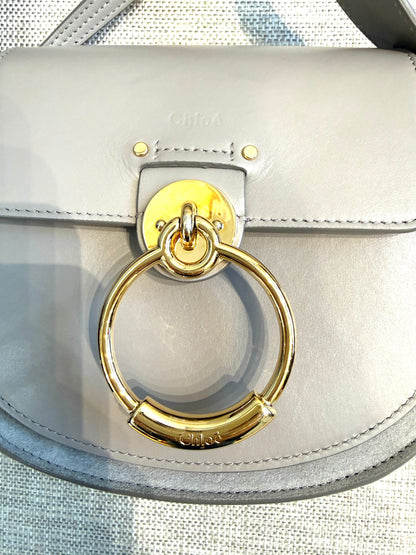 Tess Small Motty Grey Gold Hardware