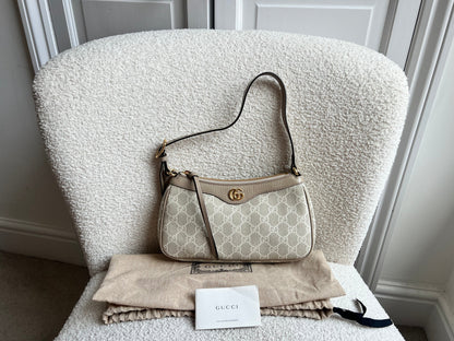 Gucci Ophidia GG Beige Supreme Shoulder Bag (RRP £930)