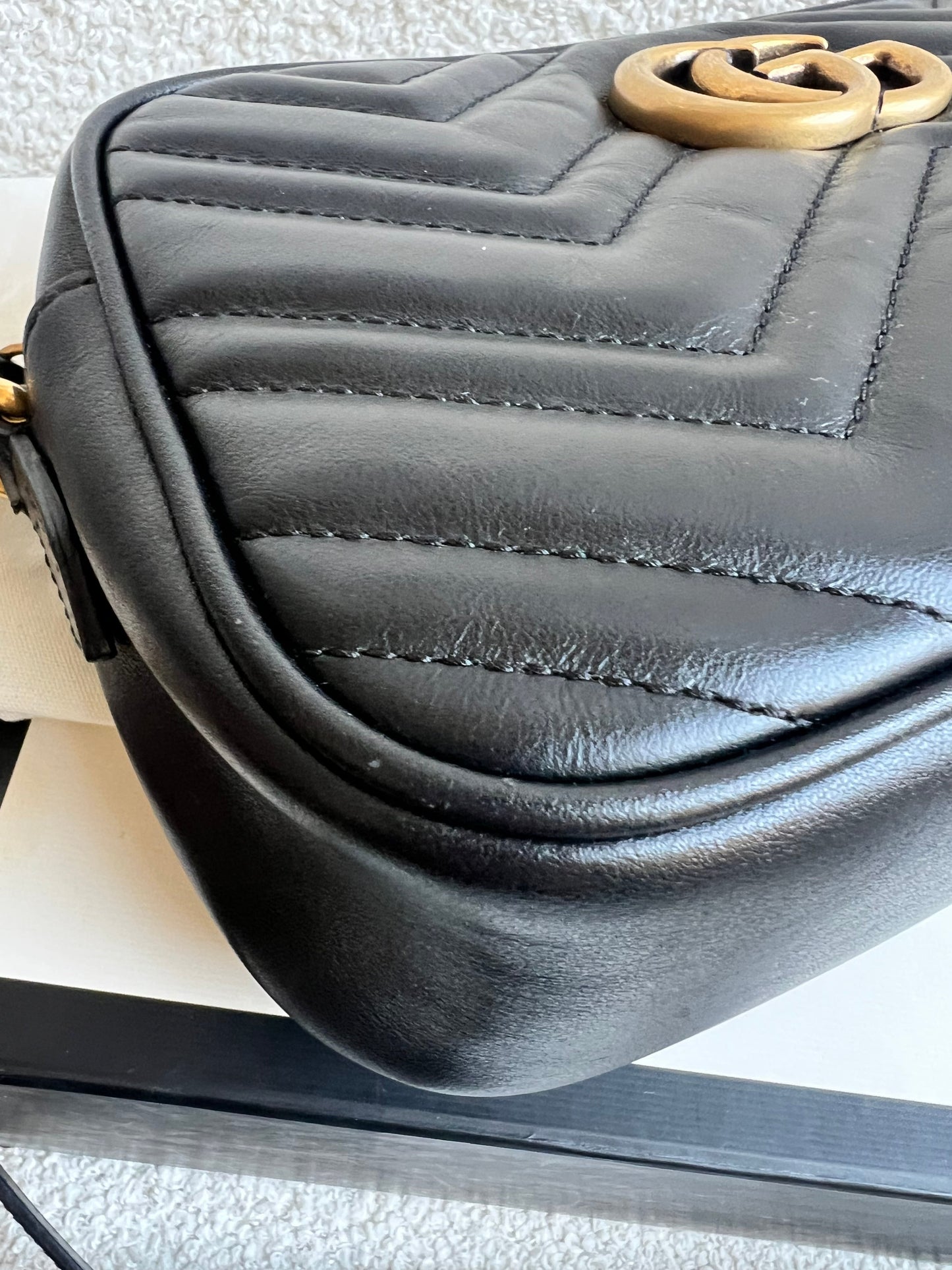 Gucci GG Black Marmont Small Shoulder Bag (RRP £1440)