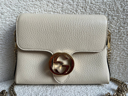 Gucci Interlocking GG Cream Mini Cross Body Bag