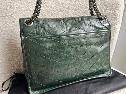 Yves Saint Laurent (YSL) Green Medium Niki Chain Bag (RRP £2430)