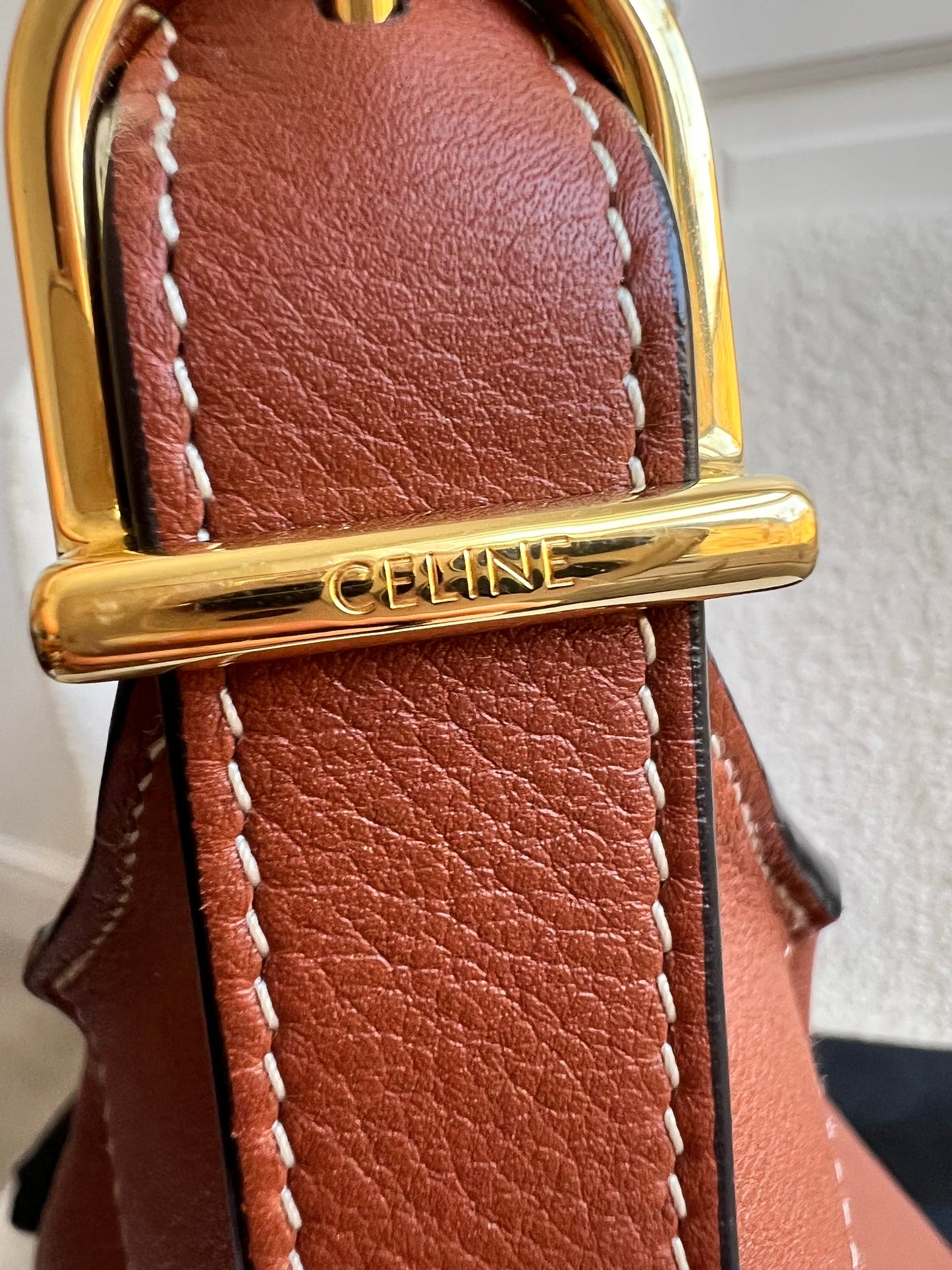 Celine Large Romy Bag in Tan Calfskin (RRP £2350)