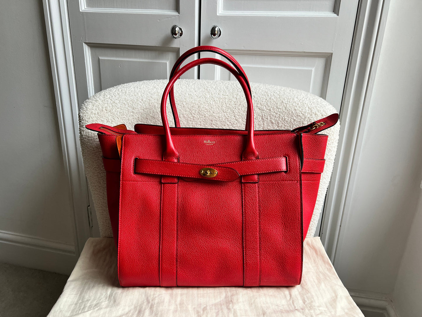 Mulberry Fiery Red Zipped Bayswater (RRP £1,350)