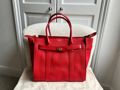 Mulberry Fiery Red Zipped Bayswater (RRP £1,350)